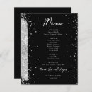 Search for black and silver wedding menus Glitter