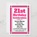Search for pink 21st birthday invitations Minimalist
