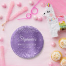 Search for purple sweet 16 plates Girly