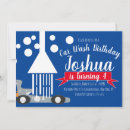 Search for bubbles birthday invitations Blue