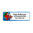Search for parrot return address labels Macaw