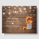 Search for autumn leaves wedding guest books Wood