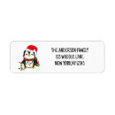 Search for penguin return address labels Colorful