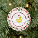 Search for rubber duck ornaments Santa