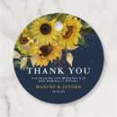 Search for sunflower wedding favor tags Thank you