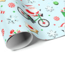 Search for mountain biking wrapping paper Santa claus
