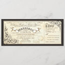 Search for vintage ticket wedding invitations Old