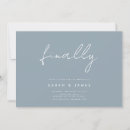 Search for dusty blue wedding save the dates Typography