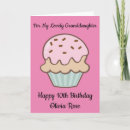 Search for granddaughters 10th birthday cards Pink