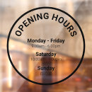 Search for store hours window decals Minimalist