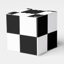 Search for black and white checkered favor boxes Squares