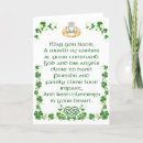 Search for irish prayer blessing cards Shamrocks