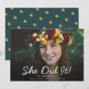 Search for she did it graduation announcement cards Simple