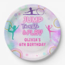 Search for gymnastics party plates Girl birthday