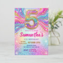 Search for 5th birthday invitations Rainbow