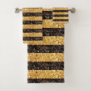 Search for brown stripes bath towels Gold