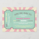 Search for pink circus invitations Carnival