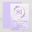 Search for 81st birthday invitations Floral