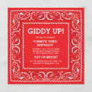 Search for red bandana invitations Cowboy