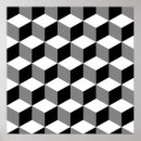 Search for optical illusion posters monochrome