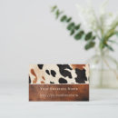 Search for western business cards Cowhide
