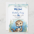 Search for otter birthday invitations Under the sea