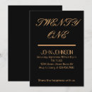 Search for black and gold 21st birthday invitations Minimalist minimal