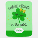 Search for st patricks day baby blankets four leaf clover