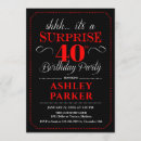 Search for black white red invitations Retro