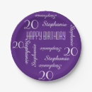 Search for 20th birthday plates Elegant