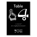 Search for reserved table cards Black