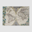 Search for vintage world map tissue paper Nautical