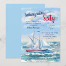 Search for yacht birthday invitations Watercolor