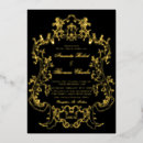 Search for black white gold wedding invitations Vintage
