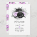 Search for purple black silver wedding invitations Roses