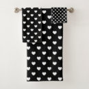 Search for black and white bath towels Heart