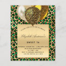Search for emerald green and gold sweet 16 invitations Glam glamorous