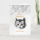 Search for black and white birthday cards Cat