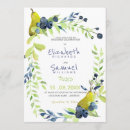 Search for yellow and blue wedding invitations Watercolor floral
