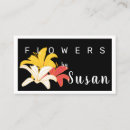 Search for black and orange business cards Flower