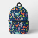 Search for funny backpacks Seamless pattern