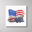 Search for firefighter canvas prints Flag