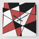 Search for black and white geometric pattern posters Red