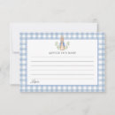 Search for baby shower advice cards Gingham
