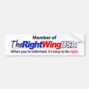 Search for right wing bumper stickers Political