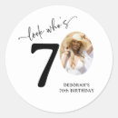 Search for 70th birthday stickers Black and white