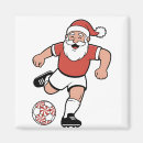 Search for soccer magnets Santa playing soccer