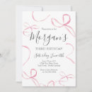 Search for preppy birthday invitations Pink bow
