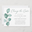 Search for postponed wedding announcement cards Eucalyptus