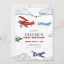Search for vintage airplane birthday invitations How time flies